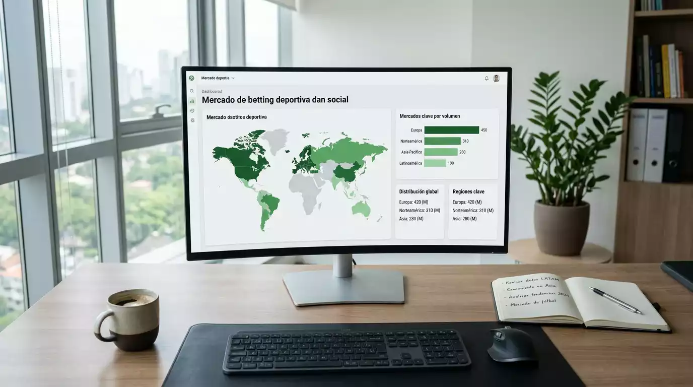 Mapa global del mercado de apuestas deportivas de tenis con datos de crecimiento
